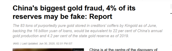 China’s biggest gold fraud, 4% of its reserves may be fake: Report