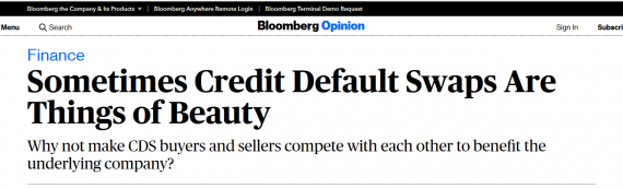 Sometimes Credit Default Swaps Are Things of Beauty